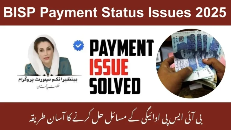 BISP Payment Status Issues 2025 – Complete Guide to Fix Problems