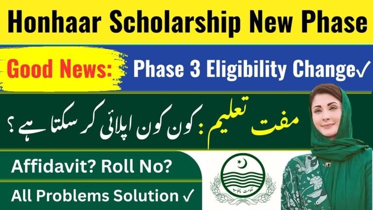 Chief Minister’s Honhaar Scholarship Program 2025 Phase 3 – All Problem Solutions (Full Guide)