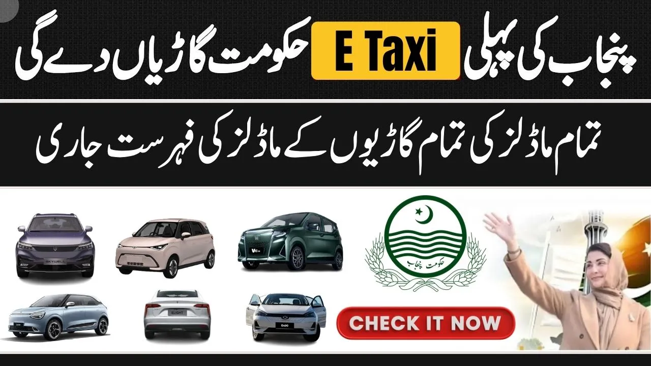 Complete List of Approved Electric Taxi Models in Punjab 2025 Full Details for Applicants